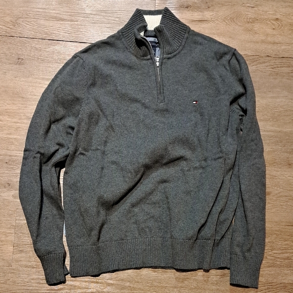 Tommy Hilfiger Other - Tommy Hilfiger Dark Gray Zip-Up Sweater